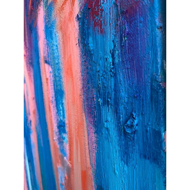 "Meet Me at the River" Contemporary Abstract Expressionist Oil Painting by Monica Shulman For Sale - Image 4 of 9