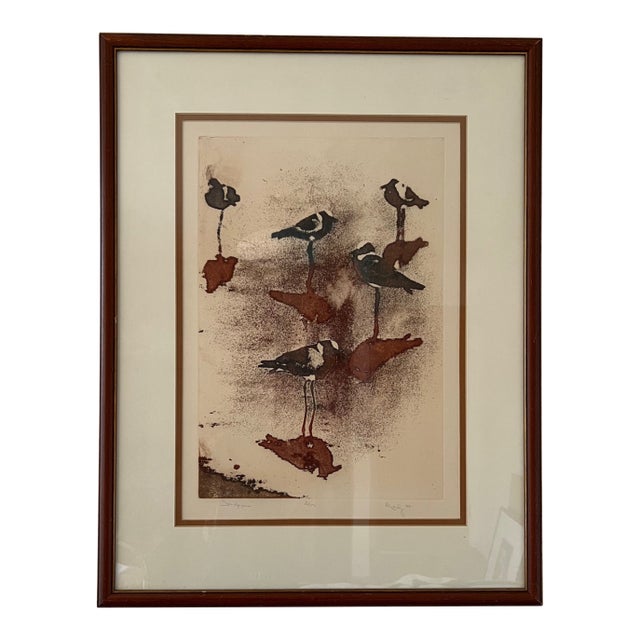 1977 "Sandpiper" Maidy Morhous (Signed), Etching With Aquatint on Paper, Limited Edition 2/150 For Sale