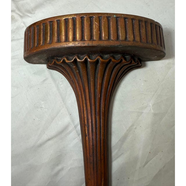 19th Century Antique 19th Century Neoclassical Bronze Clad Half Moon Clock Wall Shelf Shelve For Sale - Image 5 of 9