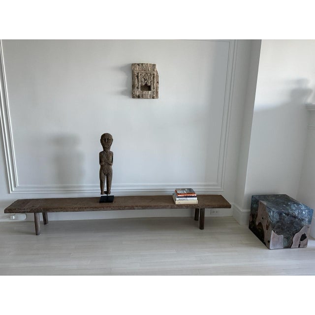 Andrianna Shamaris Teak Wood Long Bench For Sale - Image 13 of 18