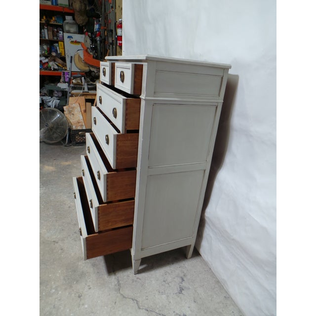 White Chest of Drawers Swedish Gustavian Style For Sale - Image 8 of 8
