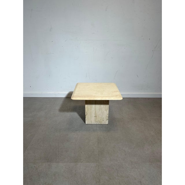 Side Table in Travertine For Sale - Image 4 of 5
