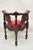 Late 20th Century Reproduction Italian Renaissance Style Mahogany Corner Side Chair W/ Carved Face For Sale - Image 11 of 12