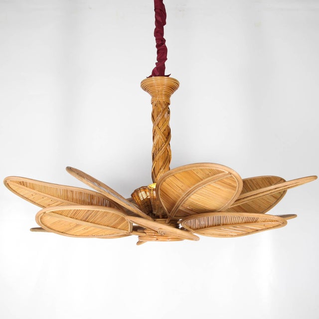 Leaf Rattan Pendant Light For Sale - Image 15 of 15