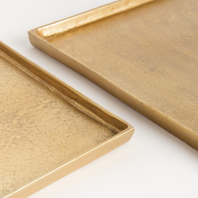 Early 21st Century Brett Square Decorative Trays, Set Of 2 For Sale - Image 5 of 6