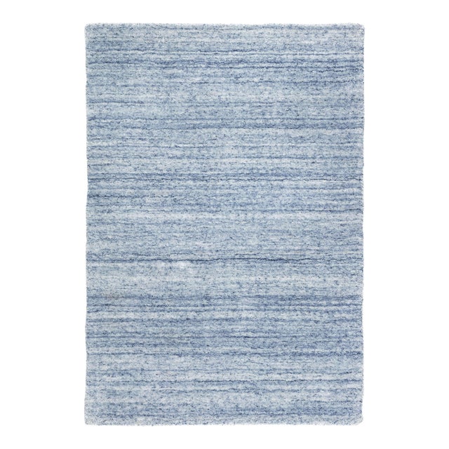 Dash & Albert by Annie Selke Nordic Blue Loom Knotted Rug, 9' 6" x 13' 6" For Sale
