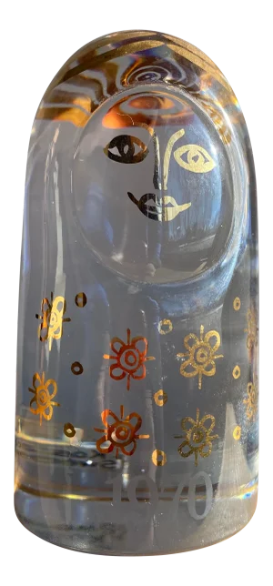 1970s Kosta Boda Mom Paperweight
