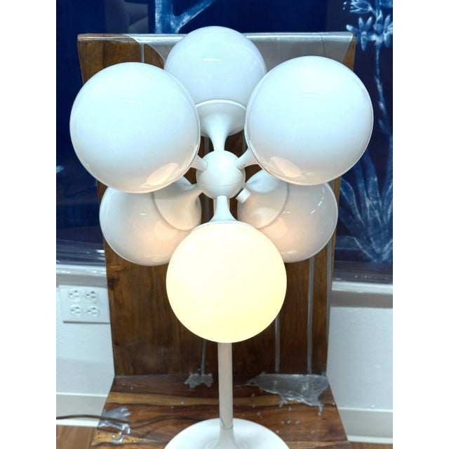 A great table lamp with its original globe shades out of a nice Palm Springs Estate. This 1970’s Lightolier fixture still...