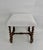 19th C French Louis XIII Style Walnut Stool W/ New Boucle Textile For Sale - Image 9 of 15