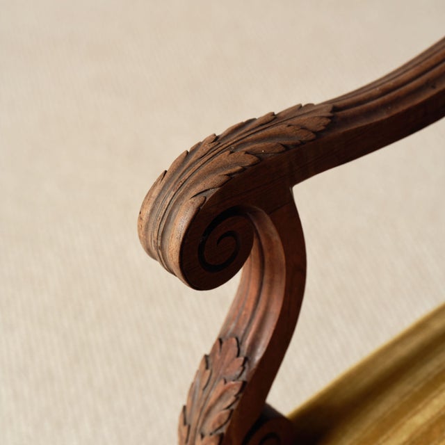 Wood 1900s French Wood & Upholstered Stool For Sale - Image 7 of 10