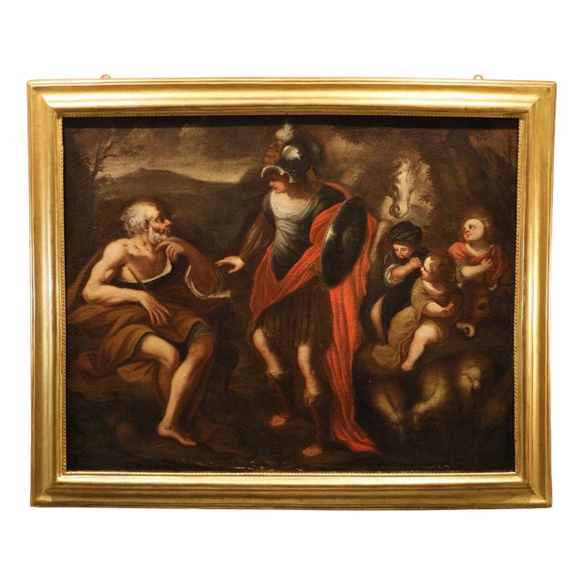 Workshop of Stefano Magnasco, Erminia Among the Shepherds, 1680, Oil on Canvas For Sale