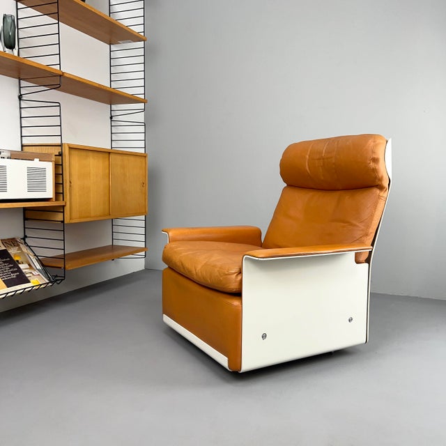 Mid-Century Modern RZ62 High-Back Chair in Cinnamon-Colored Leather by Dieter Rams for Vitsœ, 1960s For Sale - Image 3 of 17