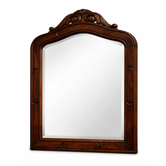 Brown Neo-Baroque Mirror in Oak Frame with Wave Pattern, 1930s For Sale - Image 8 of 12