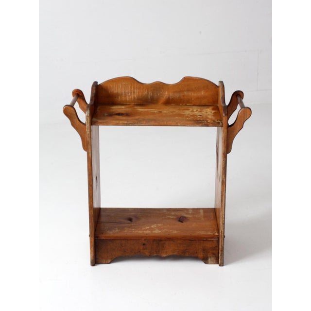 Antique Pine Washstand With Towel Bars and Two Shelves For Sale - Image 14 of 14