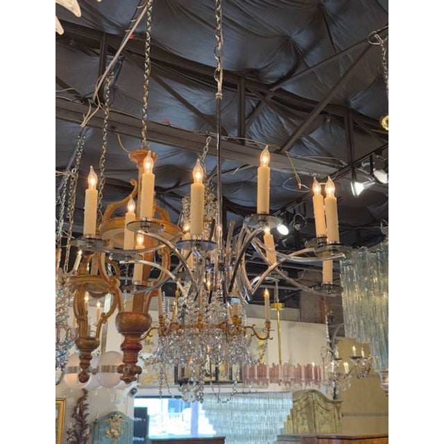 Late 20th Century Vintage Italian Chrome Scolari Chandelier For Sale - Image 5 of 5