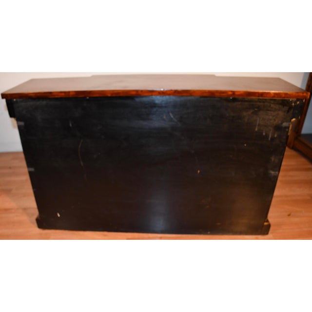 1920s Antique French Empire Flame Mahogany Mirror Back Console Table For Sale - Image 17 of 18