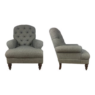 Ralph Lauren Highback Club Chairs - a Pair For Sale