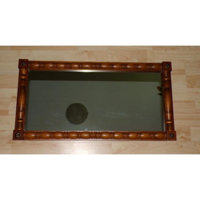 Vintage Cornwall Wood Products Federal Style Maple Split Column Wall Mirror For Sale - Image 9 of 11