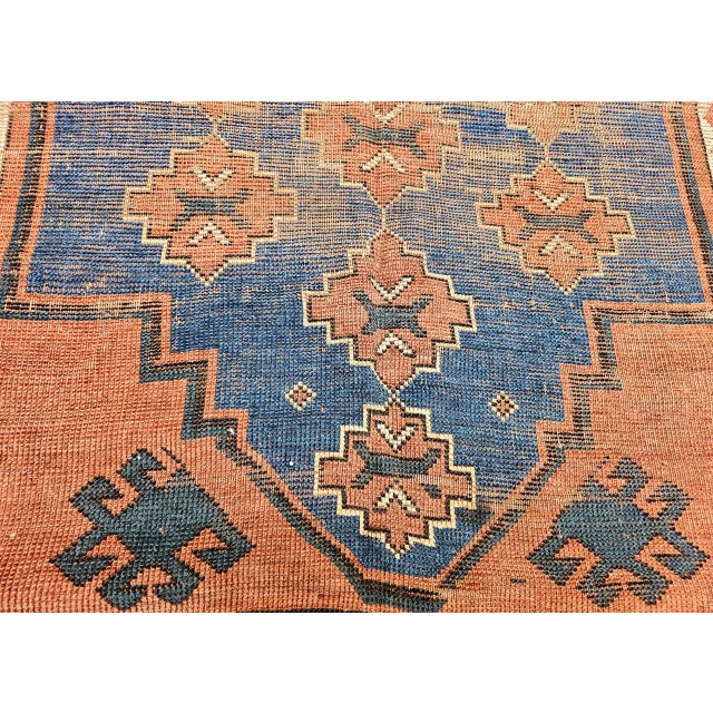 French Country Antique Caucasian Kazak Bordjalou Rug, Hand-Knotted Wool, Late 1800s, 4' x 6' For Sale - Image 3 of 18