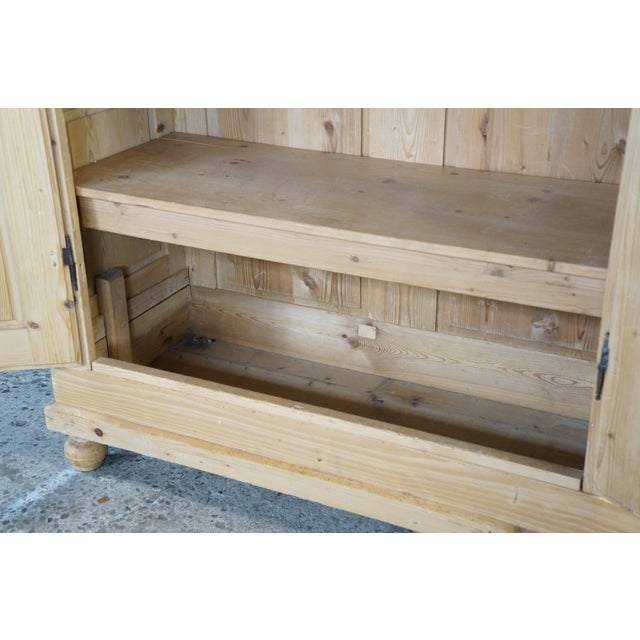 Antique European Farmhouse Pine Knockdown Armoire Linen Press Larder Cupboard For Sale - Image 15 of 18