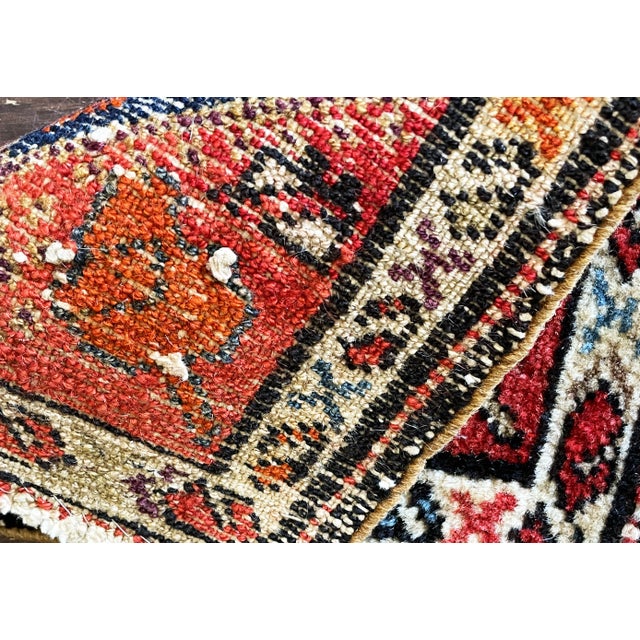 Antique Melayer Botheh Rug, C-1900's 11" X 12" For Sale - Image 4 of 7