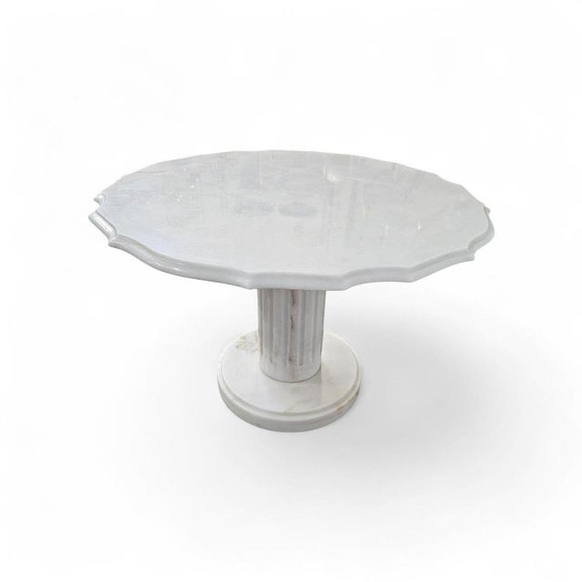 Neoclassic White Drapery Marble Side or Coffee Table, Italy For Sale - Image 3 of 18