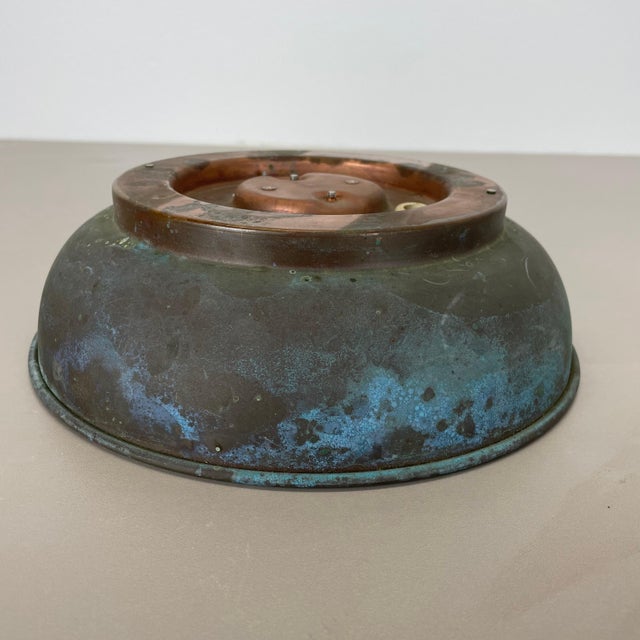 Brutalist Boom Copper and Glass Wall Light attributed to Bega Lights from Limburg, Germany, 1980s For Sale - Image 18 of 18