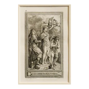 1780s French Engraving, Le Libre-Arbitre (Free Will), Matted