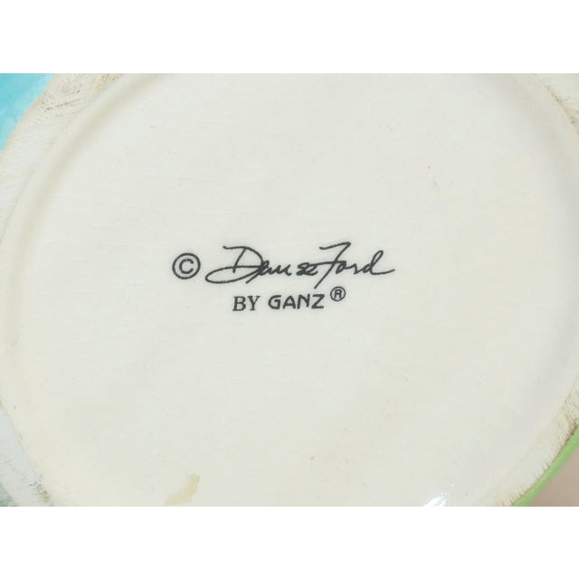 Red Denise Ford Portrait Decorated Ceramic Faces Vase for Ganz, c.1990 For Sale - Image 8 of 13