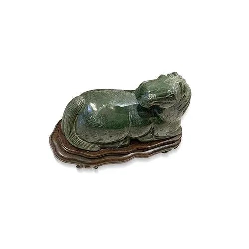 Chinese 1960s Asian Style Jade Stone Horse Statue For Sale - Image 3 of 6