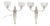 Art Deco Silver-Plated Bronze Wall Sconces with Glass Shades, 1930, Set of 2 For Sale