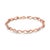 Contemporary 10K Rose Gold Plated .925 Sterling Silver 1/2 Cttw Diamond Infinity Link Tennis Bracelet For Sale - Image 3 of 7