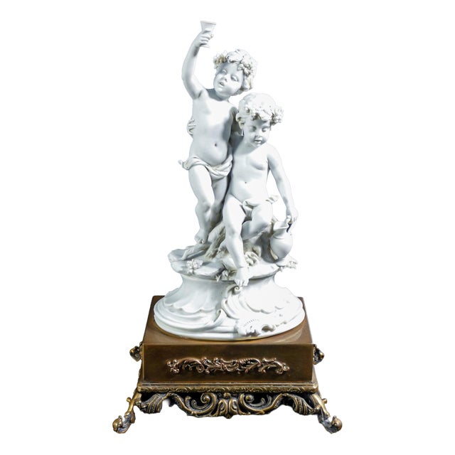 Biscuit Sculpture by Benacchio for Triad Bacchanalian Putti For Sale