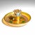 An important early 20th century Favrile glass leaf and vine flower bowl with matching frog Centerpiece by Tiffany Studios,...