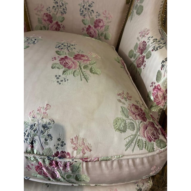 Rare Louis XVI Gold-Leaf Salon Set W/Original Silk Upholstery For Sale - Image 17 of 18