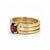 Not Yet Made - Made To Order Split Shank Oval Garnet Engagement Silver, Gold Ring, Size 9.5 For Sale - Image 5 of 6