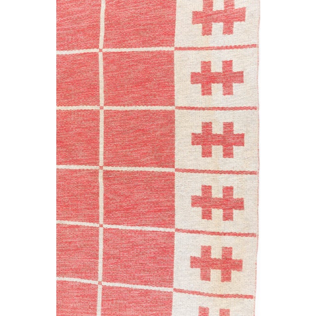 Doris Leslie Blau Vintage Swedish Reversible Flat-Weave Wool Rug For Sale - Image 4 of 8