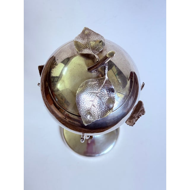 Silver Vintage Mid-Century French Silver-Plated Bloody Mary Accessory / Celery Salt Lidded Box by Armand Verrières For Sale - Image 8 of 11