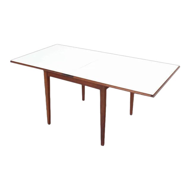Mid-Century Modern Square Flip Top Game Dining Table For Sale