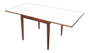 Mid-Century Modern Square Flip Top Game Dining Table