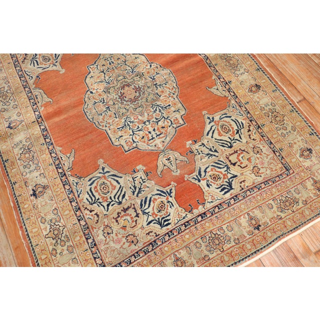 19th Century Persian Hadji Jali Li Tabriz Rug - 4'1" x 5'10" For Sale - Image 4 of 9