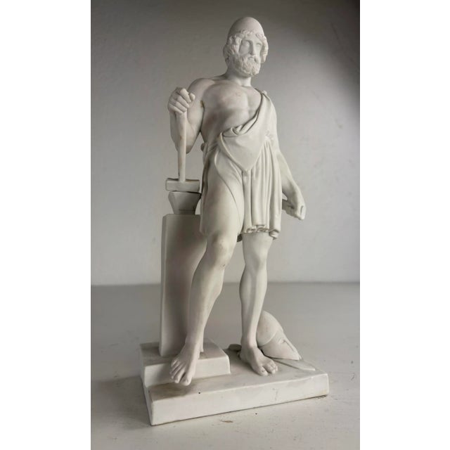 Mid 20th Century Bisque Porcelain Greco-Roman Classical Figure. For Sale - Image 11 of 11