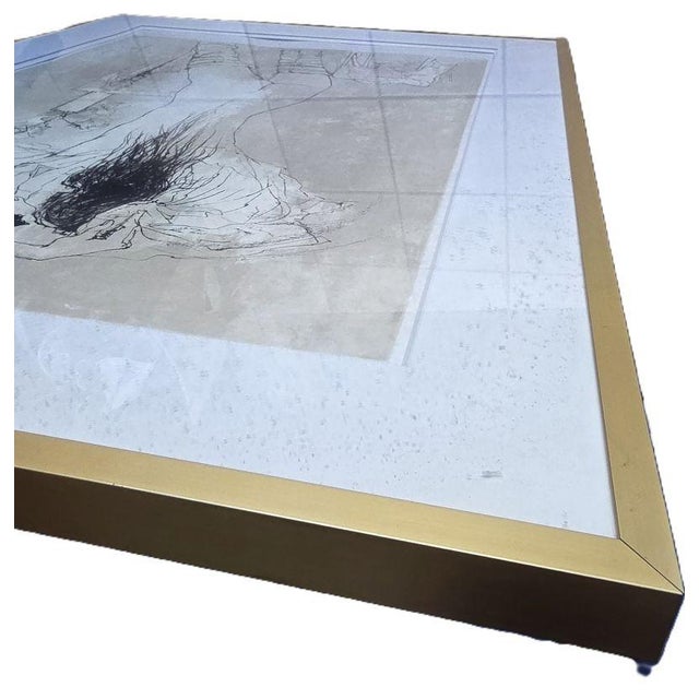 Jansem Jean, Nu De Dos a La Rose Vers, 1970, Ink on Paper For Sale - Image 6 of 8