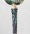 Vintage Green Gold Glass Fluted Genie Marble Base Style Hollywood Regency Tall Table Lamp For Sale - Image 9 of 11