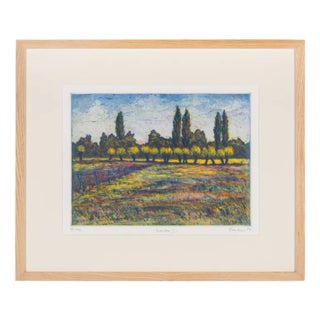 Gerhard Messemer, Weiden III, Color Etching on Paper, Framed For Sale