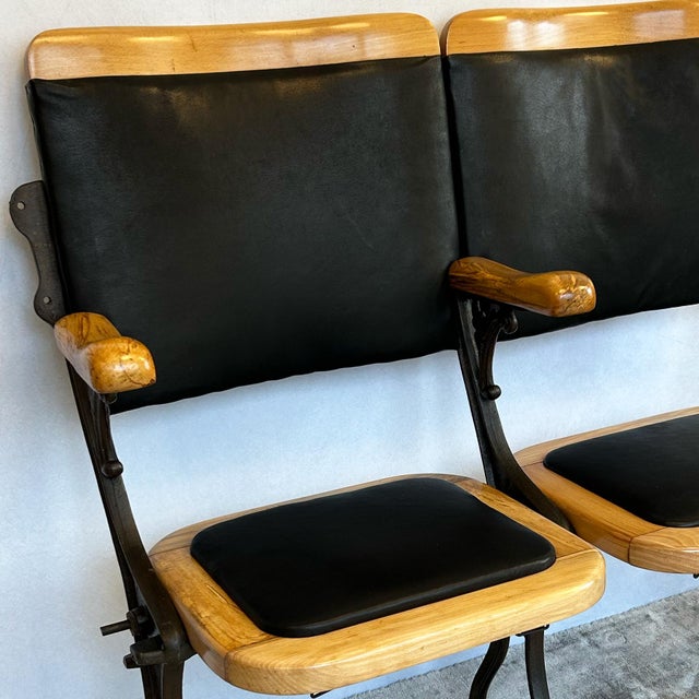 Black Cast Iron and Bentwood Cinema Seats, 1930s For Sale - Image 8 of 16