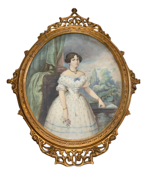 Eduard Ender, Portrait of a Young Lady, 19th Century, Watercolor