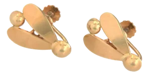 Tiffany & Co. 14k Yellow Gold Floral Huggie Earrings, 2 Pieces