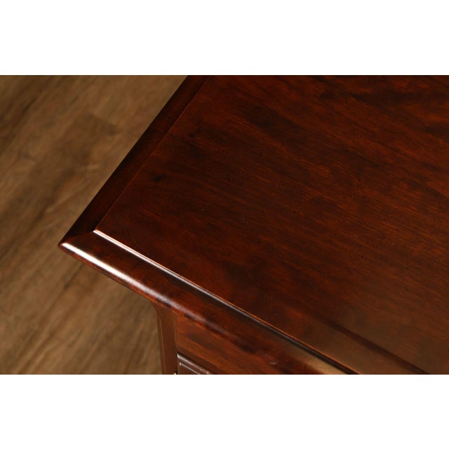 High Quality American Made Solid Cherry Buffet Sideboard By Crescent. This Traditional Form Features Three Upper Drawers...