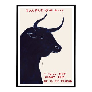 David Shrigley Taurus Signs of the Zodiac Lithograph Poster (The Bull), 2021 For Sale